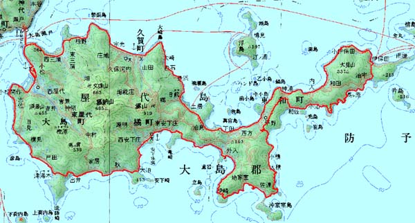 ここには大島の地図があります